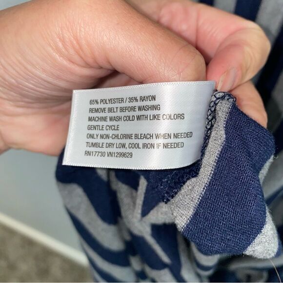 Xhilaration Womens Striped Scoop Neck Sleeveless Asymmetrical Swing Dress Medium - Picture 10 of 10